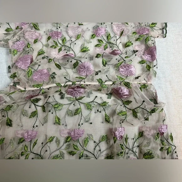 LuLaRoe Deanne II Sheer Floral Maxi Dress 2XL - Picture 8 of 13